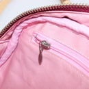 BURBERRY Nova Check Blue Label Shoulder Bag Canvas Bordeaux Silver Auth hk4042V-21