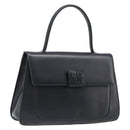 GIVENCHY Hand Bag Leather Black Gold Auth hk4043A-1