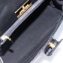 GIVENCHY Hand Bag Leather Black Gold Auth hk4043A-11