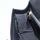 GIVENCHY Hand Bag Leather Black Gold Auth hk4043A-20