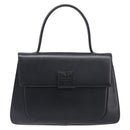 GIVENCHY Hand Bag Leather Black Gold Auth hk4043A-13