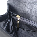 GIVENCHY Hand Bag Leather Black Gold Auth hk4043A-21