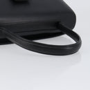 GIVENCHY Hand Bag Leather Black Gold Auth hk4043A-7