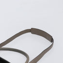 CELINE Trapeze Hand Bag Suede Leather 2way Beige Silver Auth hk4044-15