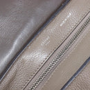 CELINE Trapeze Hand Bag Suede Leather 2way Beige Silver Auth hk4044-22