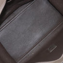 CELINE Trapeze Hand Bag Suede Leather 2way Beige Silver Auth hk4044-10