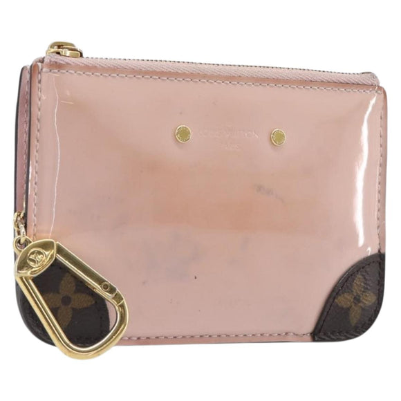 LOUIS VUITTON Monogram Vernis Pochette Cree Rose valerine M63853 LV Auth hk4045