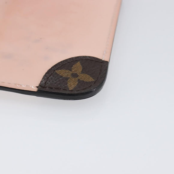 LOUIS VUITTON Monogram Vernis Pochette Cree Rose valerine M63853 LV Auth hk4045