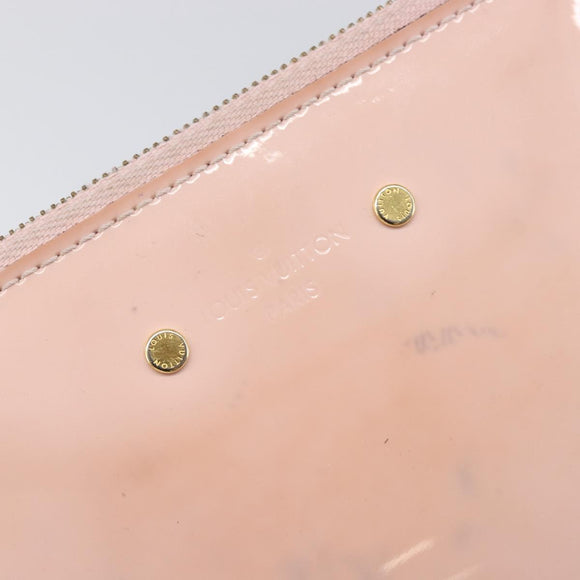 LOUIS VUITTON Monogram Vernis Pochette Cree Rose valerine M63853 LV Auth hk4045