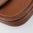 Burberrys Shoulder Bag Leather Brown Gold Auth hk4047-14