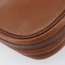 Burberrys Shoulder Bag Leather Brown Gold Auth hk4047-16