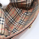 Burberrys Shoulder Bag Leather Brown Gold Auth hk4047-12