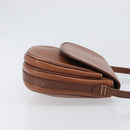 Burberrys Shoulder Bag Leather Brown Gold Auth hk4047-3