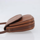Burberrys Shoulder Bag Leather Brown Gold Auth hk4047-4