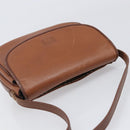 Burberrys Shoulder Bag Leather Brown Gold Auth hk4047-6