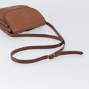 Burberrys Shoulder Bag Leather Brown Gold Auth hk4047-7