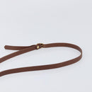 Burberrys Shoulder Bag Leather Brown Gold Auth hk4047-8