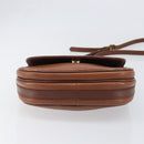 Burberrys Shoulder Bag Leather Brown Gold Auth hk4047-5