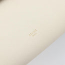 CELINE Small Belt Hand Bag Leather 2way White Gold Auth hk4050V-18