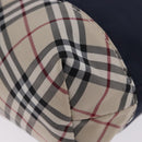 BURBERRY Hand Bag Nylon Navy Silver Auth hk4051A-14