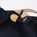 BURBERRY Hand Bag Nylon Navy Silver Auth hk4051A-10