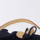 BURBERRY Hand Bag Nylon Navy Silver Auth hk4051A-8