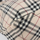 BURBERRY Nova Check Blue Label Tote Bag Canvas Beige Silver Auth hk4052A-14