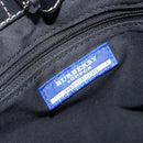 BURBERRY Nova Check Blue Label Tote Bag Canvas Beige Silver Auth hk4052A-11