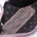 SAINT LAURENT Tote Bag Leather Dark Brown Silver Auth hk4053-18