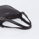 SAINT LAURENT Tote Bag Leather Dark Brown Silver Auth hk4053-8