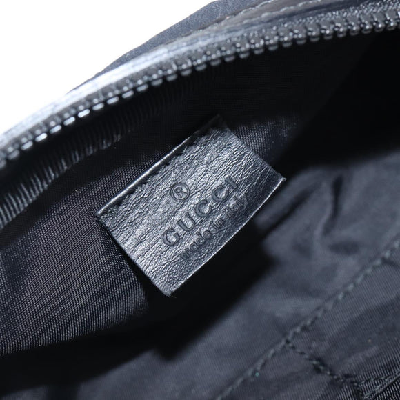 GUCCI GG Canvas Guccissima WebSherry Line Pouch Black Silver 245800 Auth hk4054