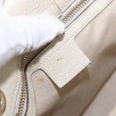 GUCCI Bamboo Hand Bag Leather White Gold 336032 Auth hk4056-18
