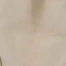 GUCCI Bamboo Hand Bag Leather White Gold 336032 Auth hk4056-4