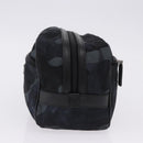 PRADA Clutch Bag Nylon Navy Silver Auth hk4058-3