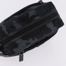 PRADA Clutch Bag Nylon Navy Silver Auth hk4058-6