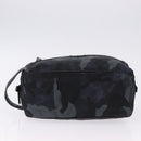 PRADA Clutch Bag Nylon Navy Silver Auth hk4058-5