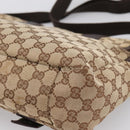 GUCCI GG Canvas Shoulder Bag Beige Silver 145859 Auth hk4060-15
