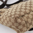 GUCCI GG Canvas Shoulder Bag Beige Silver 145859 Auth hk4060-16
