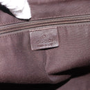 GUCCI GG Canvas Shoulder Bag Beige Silver 145859 Auth hk4060-18