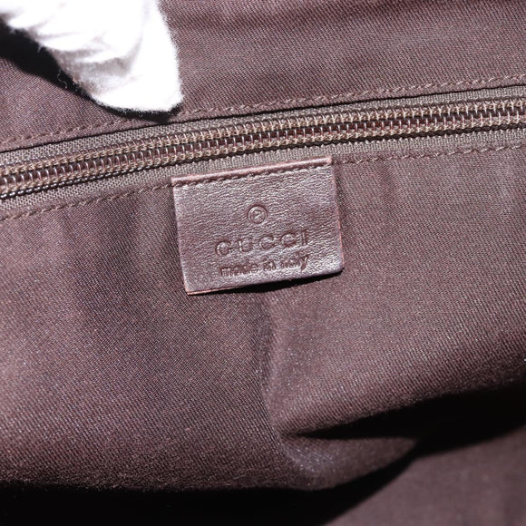 GUCCI GG Canvas Shoulder Bag Beige Silver 145859 Auth hk4060