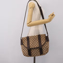 GUCCI GG Canvas Shoulder Bag Beige Silver 145859 Auth hk4060-23