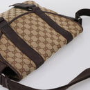 GUCCI GG Canvas Shoulder Bag Beige Silver 145859 Auth hk4060-6