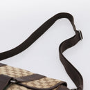 GUCCI GG Canvas Shoulder Bag Beige Silver 145859 Auth hk4060-8
