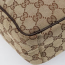 GUCCI GG Canvas Shoulder Bag Beige Silver 122759 Auth hk4061-15