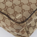 GUCCI GG Canvas Shoulder Bag Beige Silver 122759 Auth hk4061-17