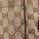 GUCCI GG Canvas Shoulder Bag Beige Silver 122759 Auth hk4061-9
