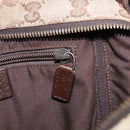 GUCCI GG Canvas Shoulder Bag Beige Silver 122759 Auth hk4061-22