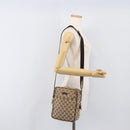 GUCCI GG Canvas Shoulder Bag Beige Silver 122759 Auth hk4061-25