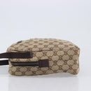 GUCCI GG Canvas Shoulder Bag Beige Silver 122759 Auth hk4061-4