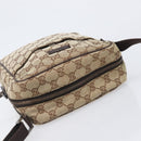 GUCCI GG Canvas Shoulder Bag Beige Silver 122759 Auth hk4061-6